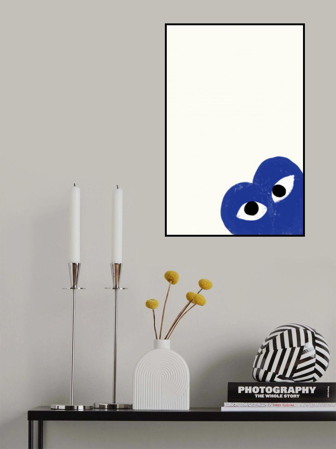 Blue heart Poster och Canvastavla