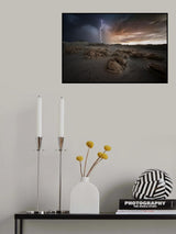 Lighting of Bisti badlands Poster och Canvastavla