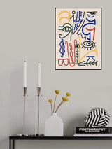 Line Art Bizarre Symbol Poster och Canvastavla