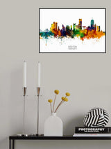 Boston Massachusetts Skyline Poster och Canvastavla