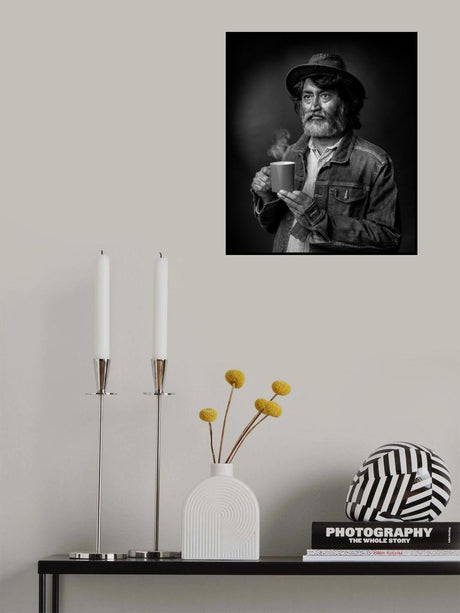 THE MAN WITH HOT COFFEE Poster och Canvastavla