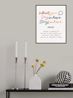 Say Here Stays Here Poster och Canvastavla