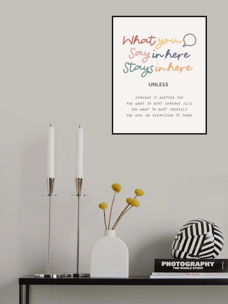 Say Here Stays Here Poster och Canvastavla