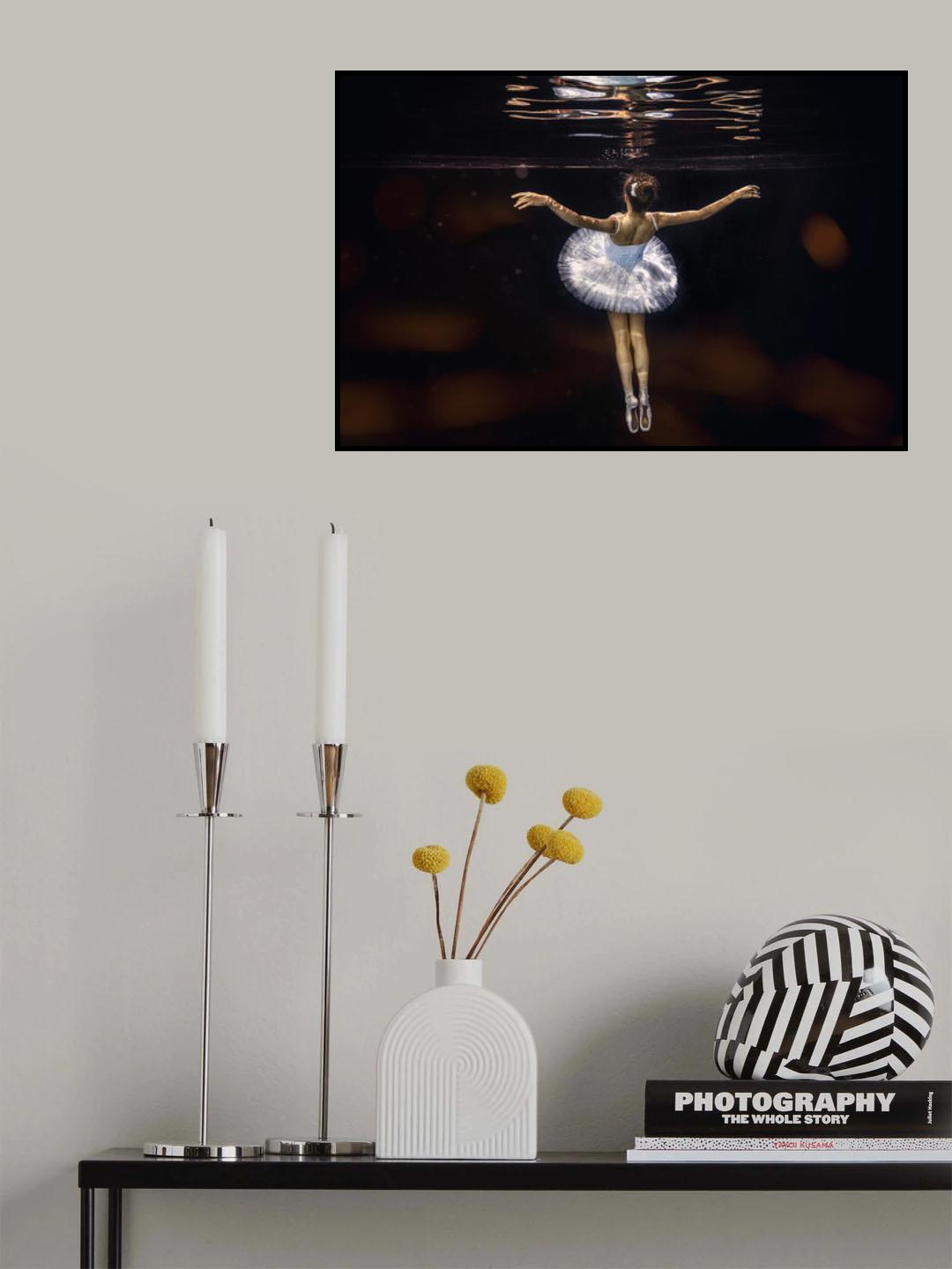 Underwater white ballet Poster och Canvastavla
