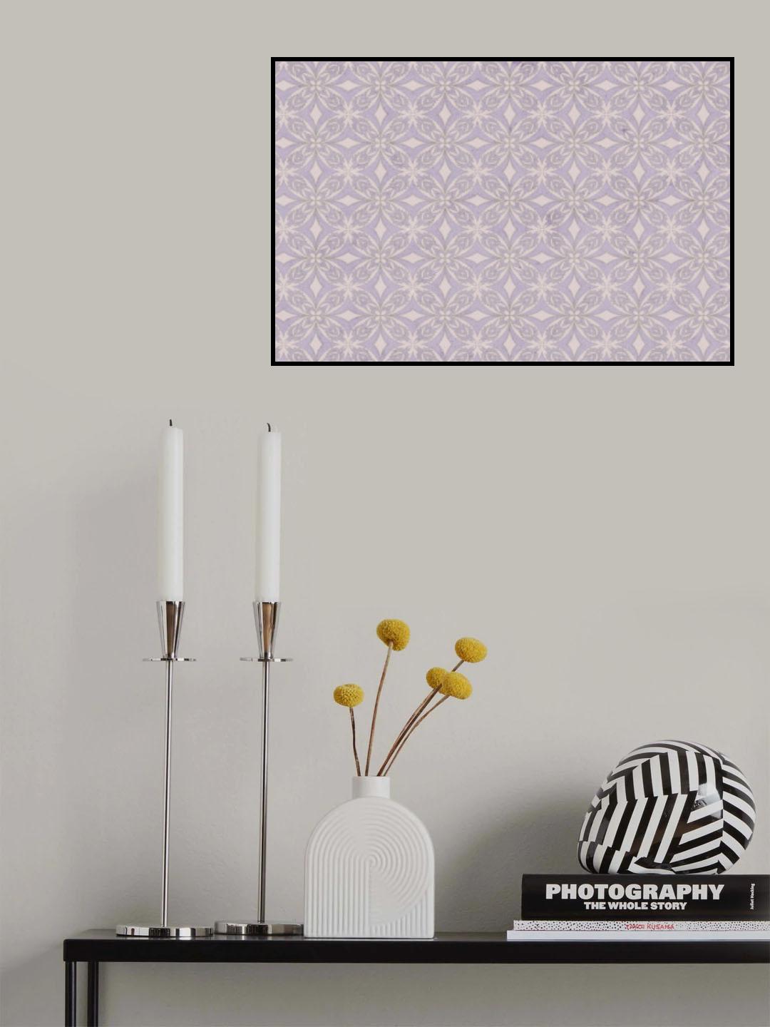 Purple Tiles Pattern Poster och Canvastavla