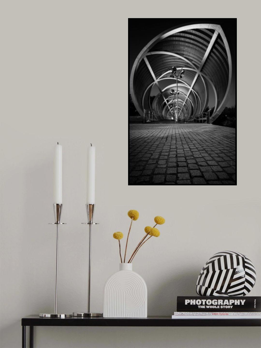 Puente Monumental at night Poster och Canvastavla
