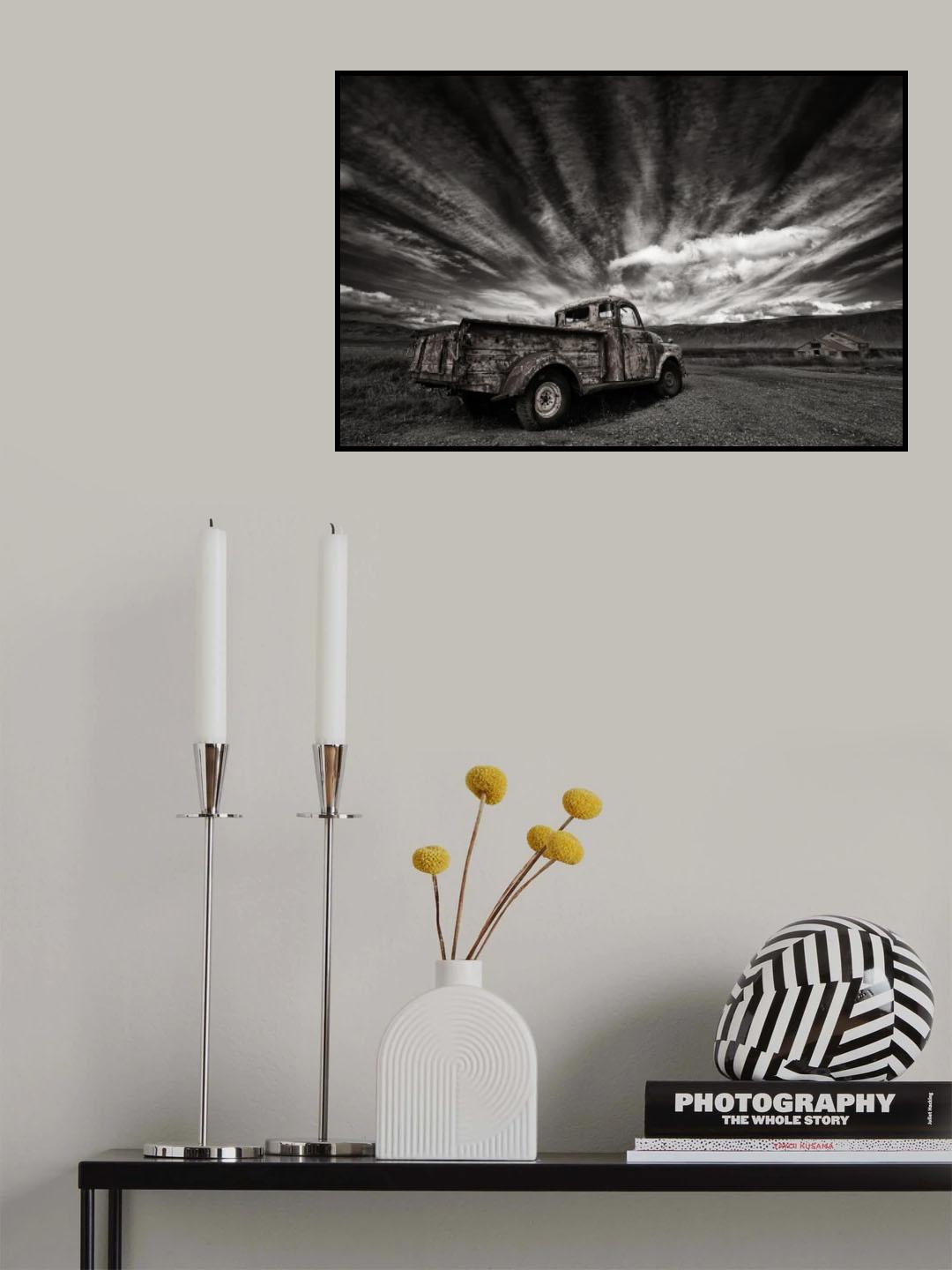 Old Truck (mono) Poster och Canvastavla