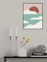 Minimal Snow River Poster och Canvastavla