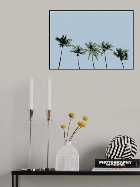 Palms Blue Poster och Canvastavla
