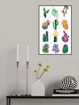 Collection of cacti Poster och Canvastavla