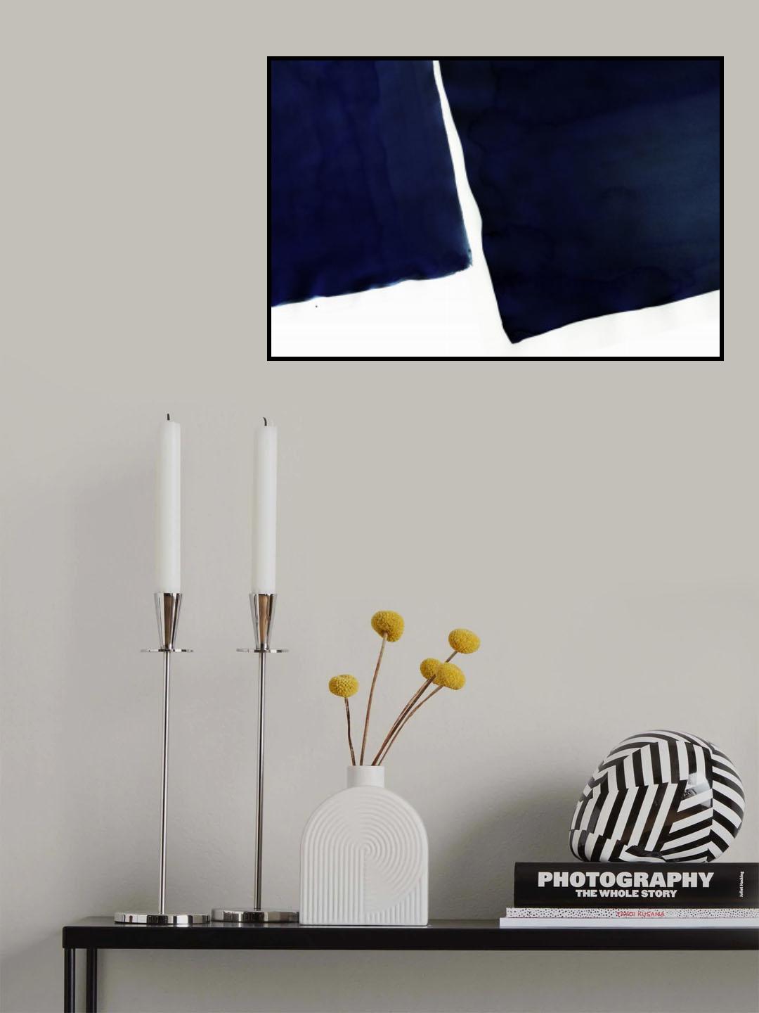 Minimal Navy Blue Abstract 01 Poster och Canvastavla