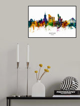 Warsaw Poland Skyline Poster och Canvastavla