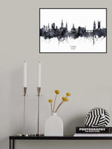 Cork Ireland Skyline Poster och Canvastavla