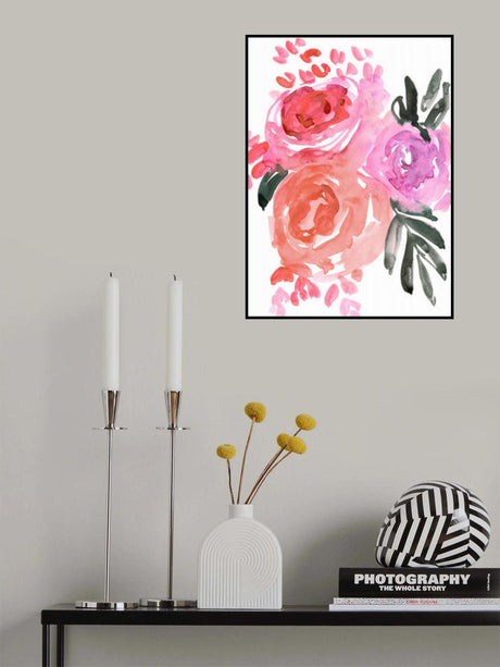 Maeko loose watercolor florals I Poster och Canvastavla