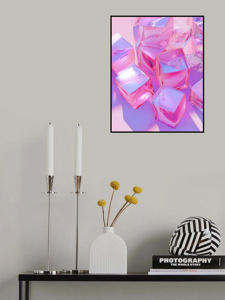 Pink Ice Cubes Poster och Canvastavla