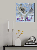 Blue Day Blue Swan Poster och Canvastavla