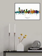 Jersey City New Jersey Skyline Poster och Canvastavla