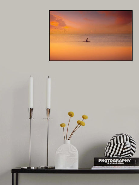 Albufera kayaking at sunset 7D17 Poster och Canvastavla