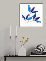 Blue Floral Branches Poster och Canvastavla