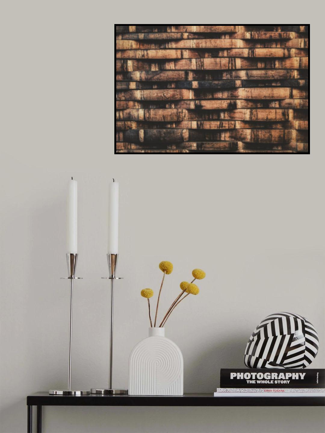 Wine Barrel Slats Poster och Canvastavla