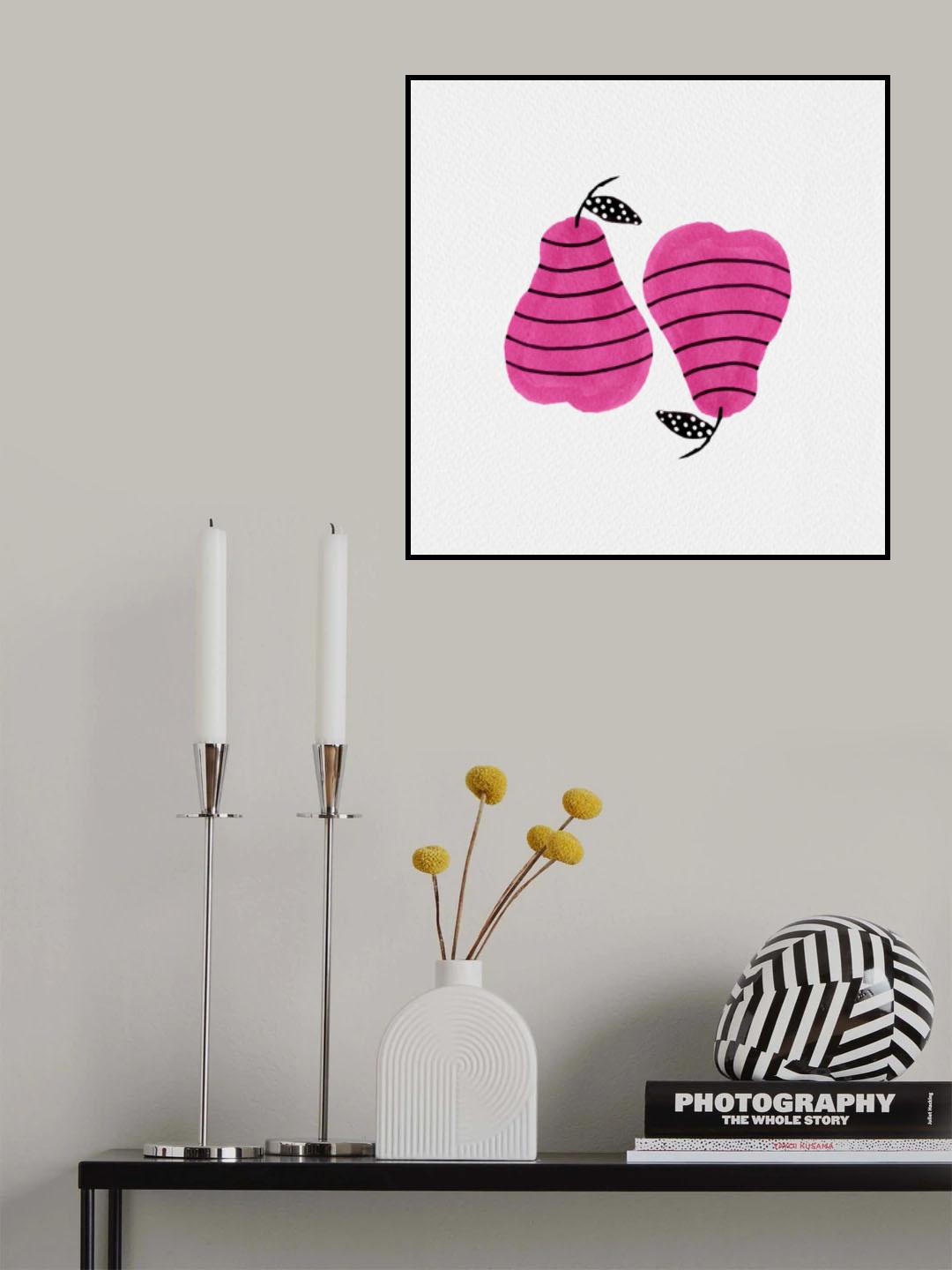 Pears Pink Poster och Canvastavla