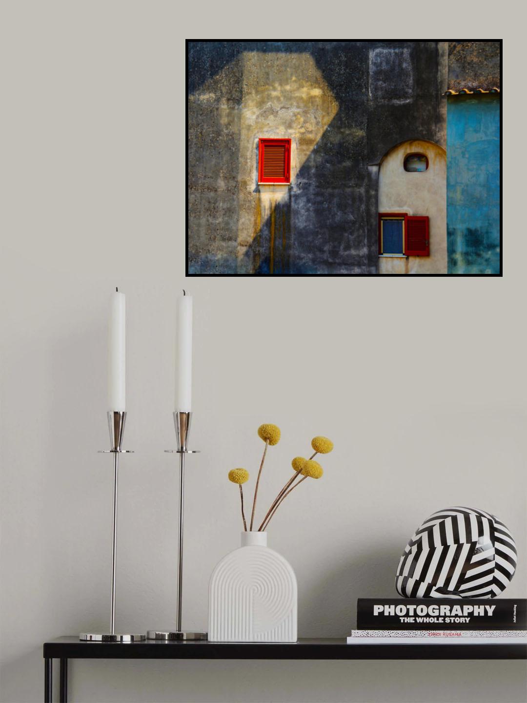 Urban texture - Amalfi coast Italy Poster och Canvastavla