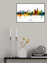 London England Skyline Poster och Canvastavla