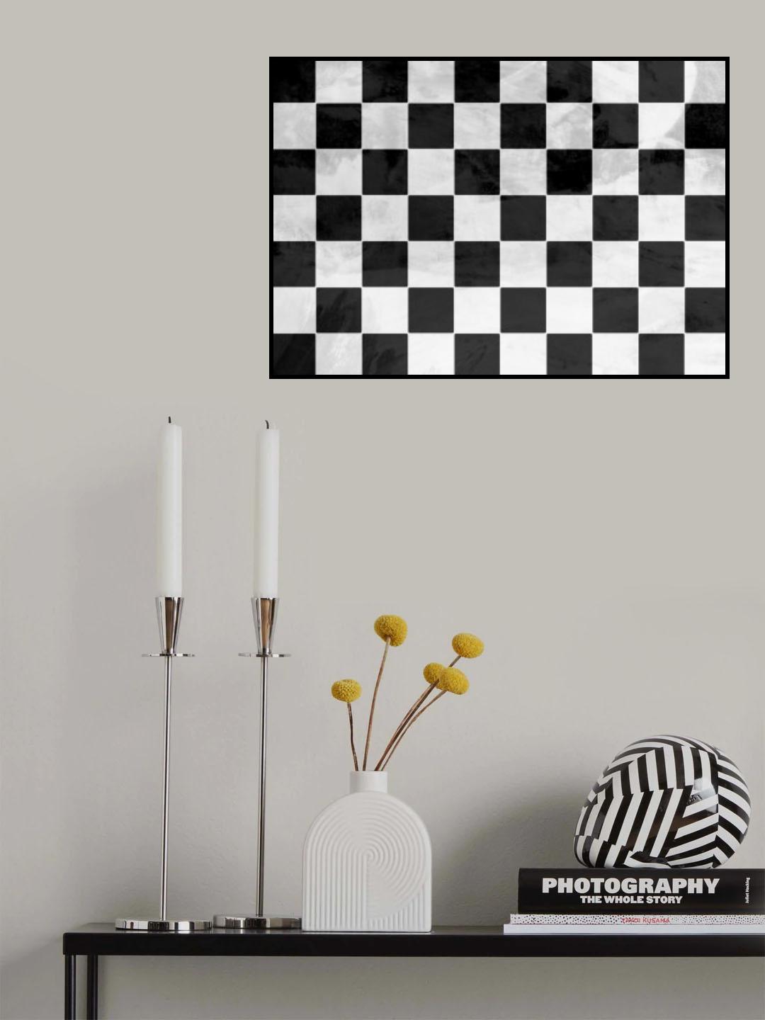Checkerboard wall mural Poster och Canvastavla