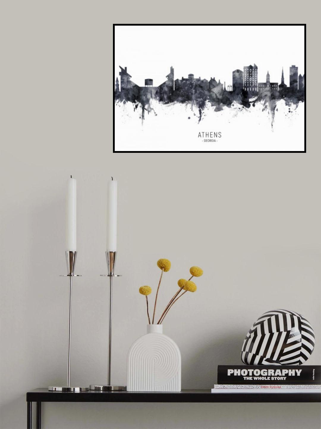 Athens Georgia Skyline Poster och Canvastavla