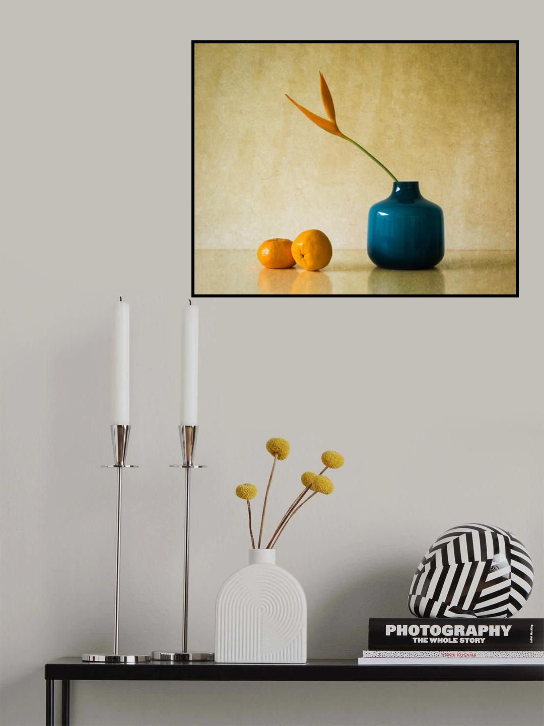 Heliconia and Mandarins Poster och Canvastavla