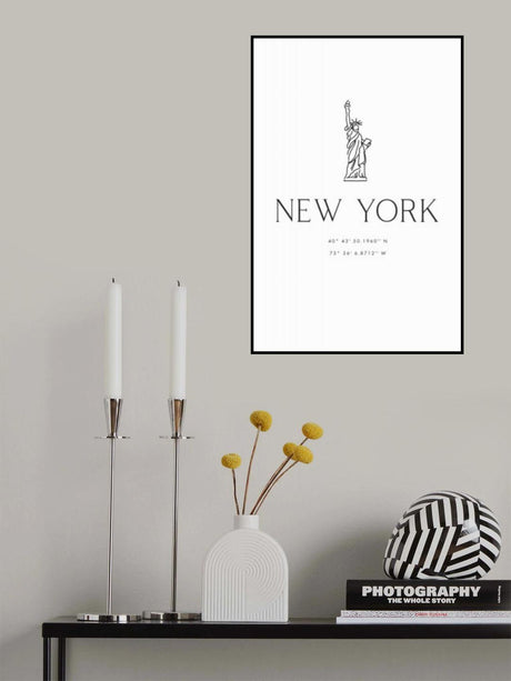 New York city coordinates Poster och Canvastavla