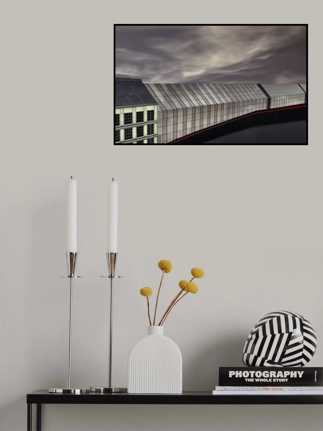 Glass houses in the city. Poster och Canvastavla