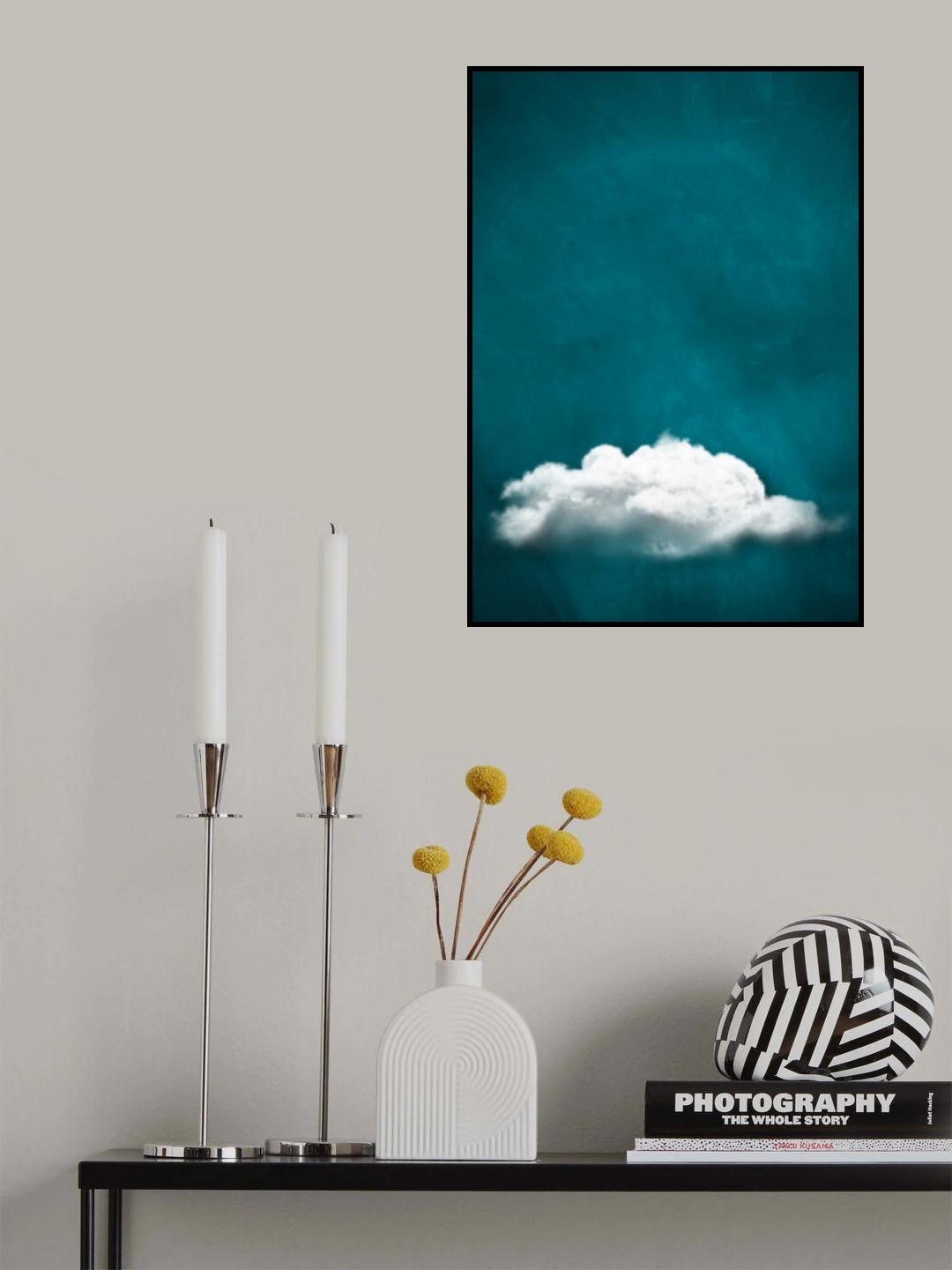 Teal Cloud No 2 Poster och Canvastavla