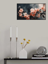 Coral Floating Blossoms Poster och Canvastavla
