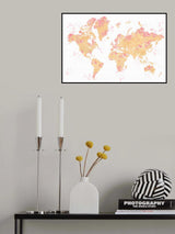 Amanda world map silhouette Poster och Canvastavla