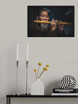 Playing Flute in northern Vietnam Poster och Canvastavla