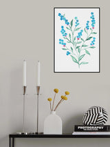 Wood forget-me-not or Myosotis sylvatica botanical painting Poster och Canvastavla