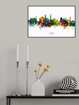Siena Italy Skyline Poster och Canvastavla