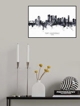 Fort Lauderdale Florida Skyline Poster och Canvastavla