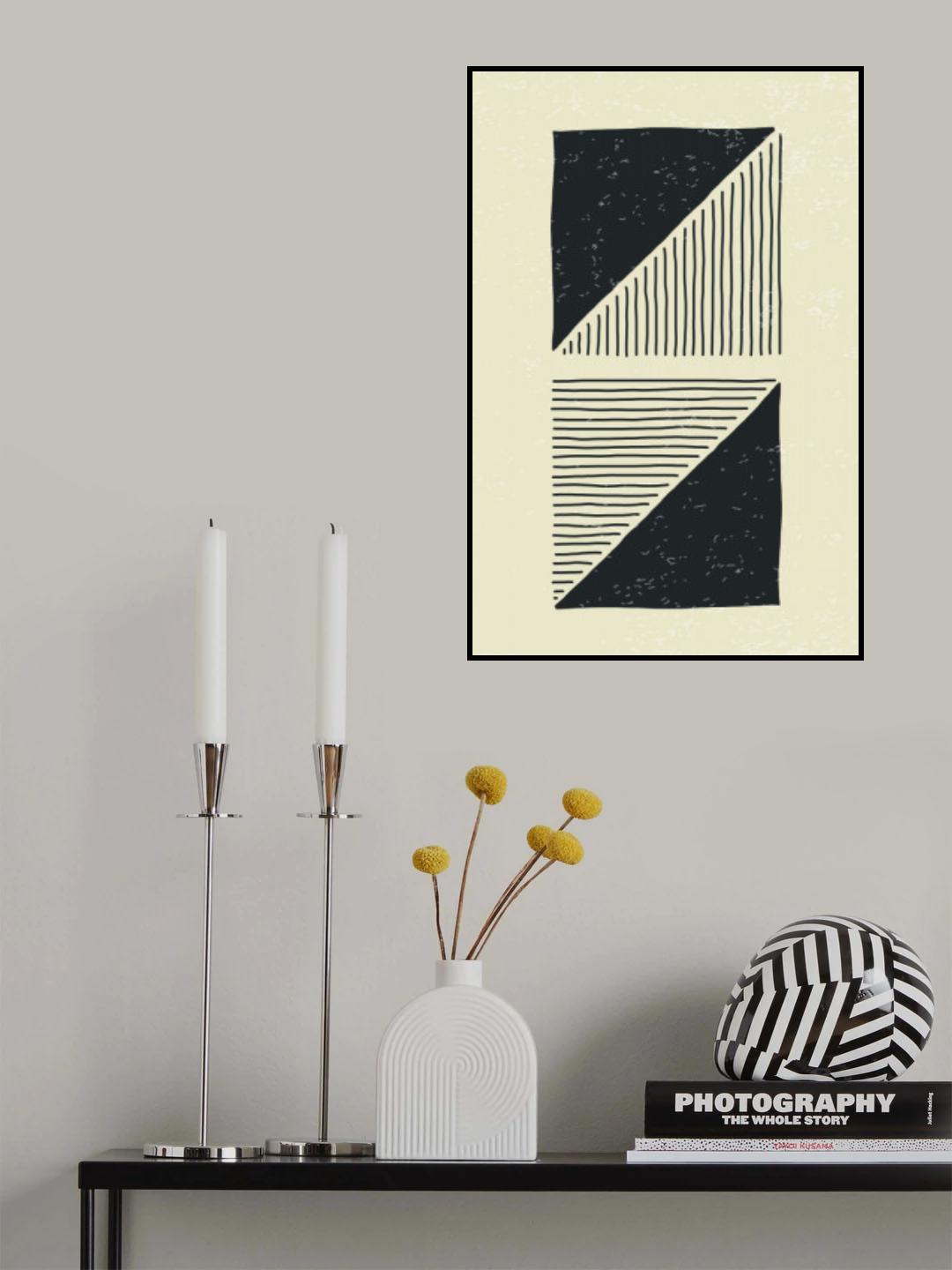 Abstract Black Set #4 Poster och Canvastavla