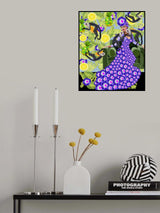 Frida in the Garden Poster och Canvastavla