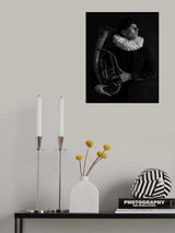 Portrait of a young man with a pipe. Poster och Canvastavla