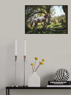 Hillside Horse Poster och Canvastavla