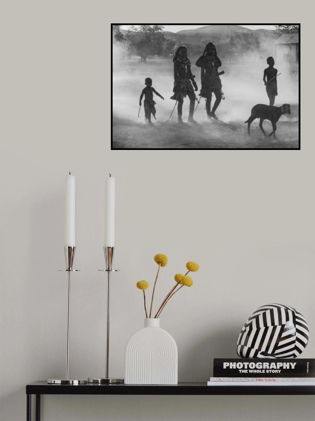 Simba children return from grazing Poster och Canvastavla