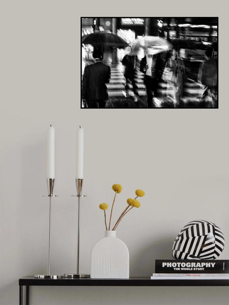 Crossroads on a rainy day Poster och Canvastavla