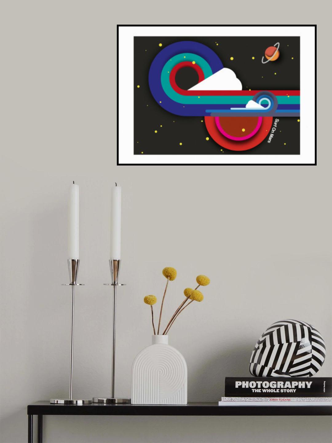 Surf On Mars Poster och Canvastavla
