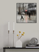 passerby in the rain Poster och Canvastavla
