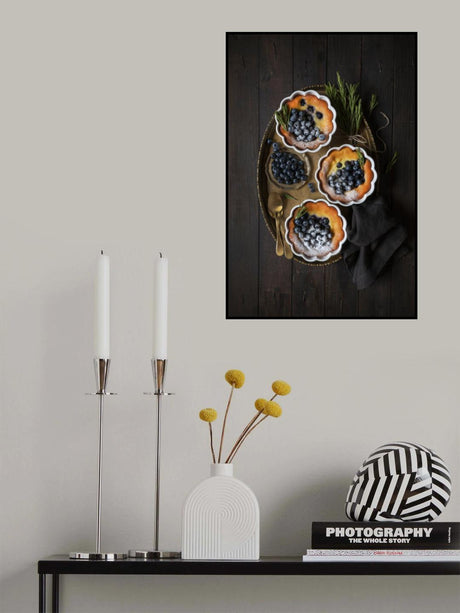 Blackberry cheesecake with rosemary Poster och Canvastavla