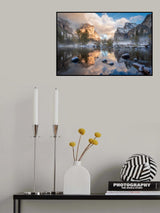 First Snow in Fall in the Valley Poster och Canvastavla