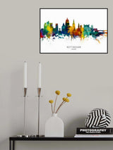 Nottingham England Skyline Poster och Canvastavla